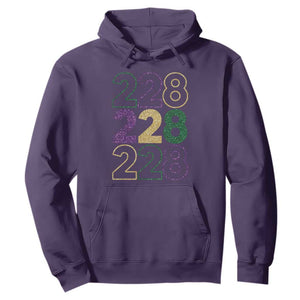 Funny The Coast Mardi Gras 228 Hoodie Glitter Print Area Code TS11 Purple Print Your Wear