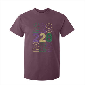 Funny The Coast Mardi Gras 228 T Shirt For Kid Glitter Print Area Code TS11 Maroon Print Your Wear