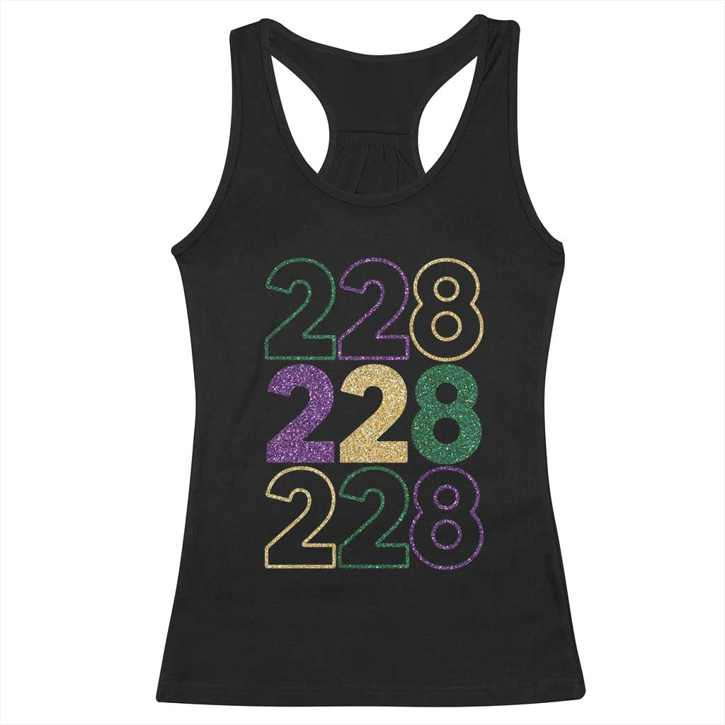 Funny The Coast Mardi Gras 228 Racerback Tank Top Glitter Print Area Code TS11 Black Print Your Wear