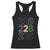 Funny The Coast Mardi Gras 228 Racerback Tank Top Glitter Print Area Code TS11 Black Print Your Wear