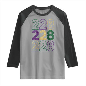 Funny The Coast Mardi Gras 228 Raglan Shirt Glitter Print Area Code TS11 Sport Gray Black Print Your Wear