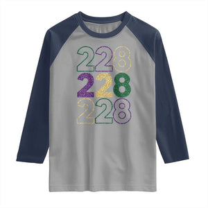 Funny The Coast Mardi Gras 228 Raglan Shirt Glitter Print Area Code TS11 Sport Gray Navy Print Your Wear