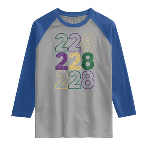 Funny The Coast Mardi Gras 228 Raglan Shirt Glitter Print Area Code TS11 Sport Gray Royal Print Your Wear