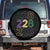 Funny The Coast Mardi Gras 228 Spare Tire Cover Glitter Print Area Code TS11 No hole Black Print Your Wear