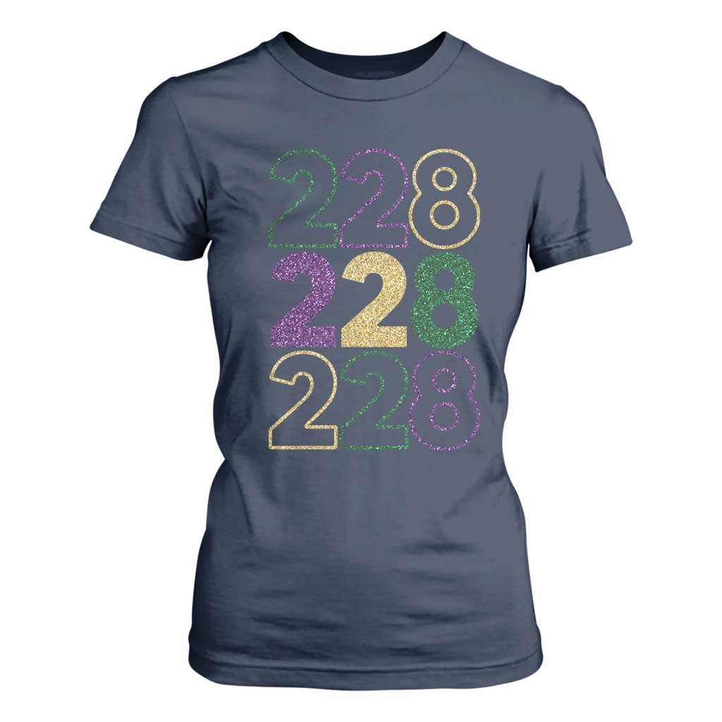 Funny The Coast Mardi Gras 228 T Shirt For Women Glitter Print Area Code TS11 Navy Print Your Wear