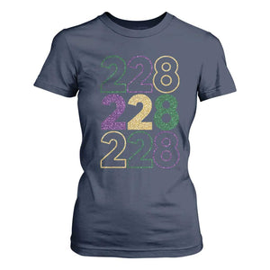 Funny The Coast Mardi Gras 228 T Shirt For Women Glitter Print Area Code TS11 Navy Print Your Wear