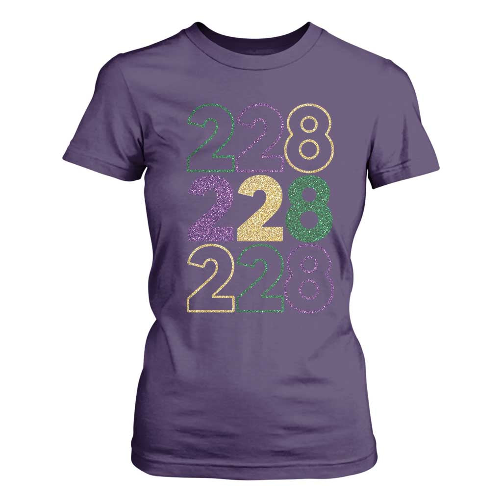 Funny The Coast Mardi Gras 228 T Shirt For Women Glitter Print Area Code TS11 Purple Print Your Wear