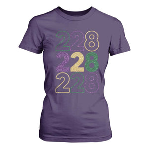 Funny The Coast Mardi Gras 228 T Shirt For Women Glitter Print Area Code TS11 Purple Print Your Wear
