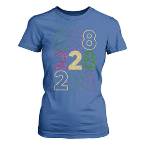Funny The Coast Mardi Gras 228 T Shirt For Women Glitter Print Area Code TS11 Royal Blue Print Your Wear