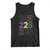 Funny The Coast Mardi Gras 228 Tank Top Glitter Print Area Code TS11 Black Print Your Wear