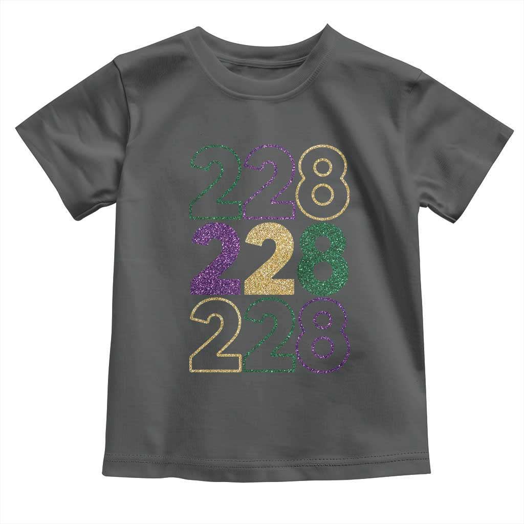 Funny The Coast Mardi Gras 228 Toddler T Shirt Glitter Print Area Code TS11 Dark Heather Print Your Wear