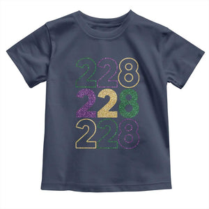 Funny The Coast Mardi Gras 228 Toddler T Shirt Glitter Print Area Code TS11 Navy Print Your Wear