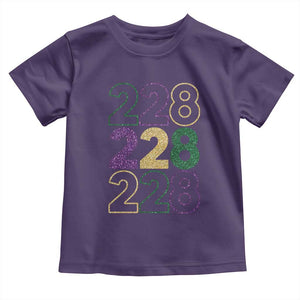 Funny The Coast Mardi Gras 228 Toddler T Shirt Glitter Print Area Code TS11 Purple Print Your Wear