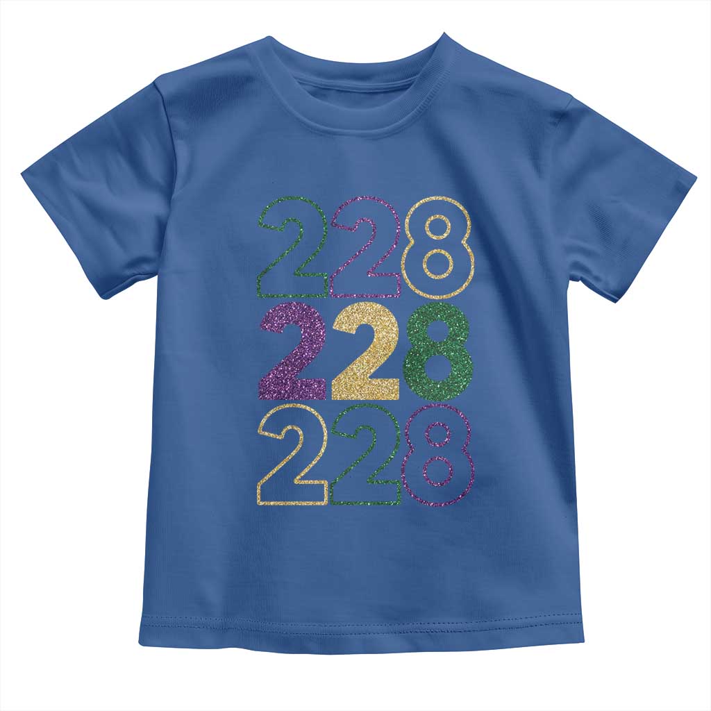 Funny The Coast Mardi Gras 228 Toddler T Shirt Glitter Print Area Code TS11 Royal Blue Print Your Wear