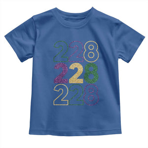Funny The Coast Mardi Gras 228 Toddler T Shirt Glitter Print Area Code TS11 Royal Blue Print Your Wear
