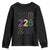 Funny The Coast Mardi Gras 228 Youth Sweatshirt Glitter Print Area Code TS11 Black Print Your Wear