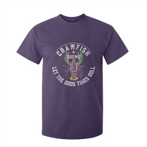 Crawfish Krewe Let The Good Times Roll T Shirt For Kid Funny Mardi Gras TS11 Purple Print Your Wear