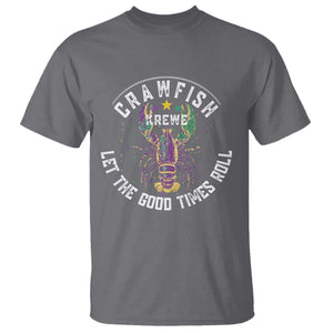 Crawfish Krewe Let The Good Times Roll T Shirt Funny Mardi Gras TS11 Charcoal Print Your Wear