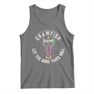 Crawfish Krewe Let The Good Times Roll Tank Top Funny Mardi Gras TS11 Black Heather Print Your Wear