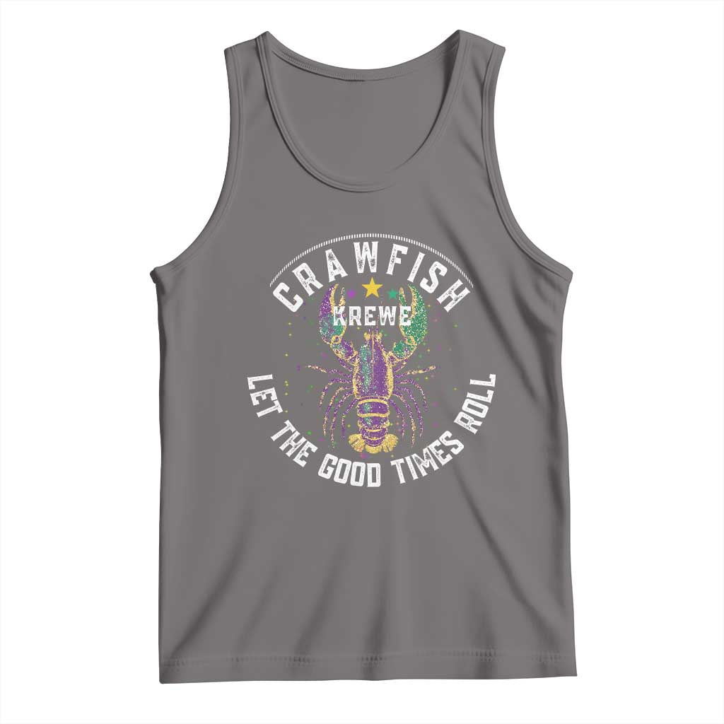 Crawfish Krewe Let The Good Times Roll Tank Top Funny Mardi Gras TS11 Deep Heather Print Your Wear