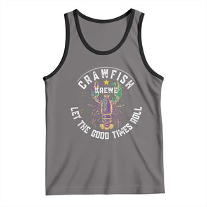 Crawfish Krewe Let The Good Times Roll Tank Top Funny Mardi Gras TS11 Deep Heather Black Print Your Wear