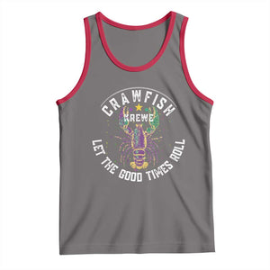 Crawfish Krewe Let The Good Times Roll Tank Top Funny Mardi Gras TS11 Deep Heather Red Print Your Wear