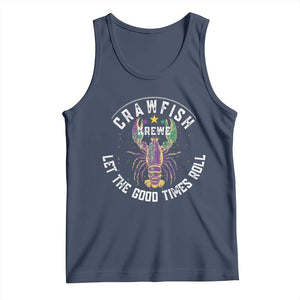 Crawfish Krewe Let The Good Times Roll Tank Top Funny Mardi Gras TS11 Navy Print Your Wear