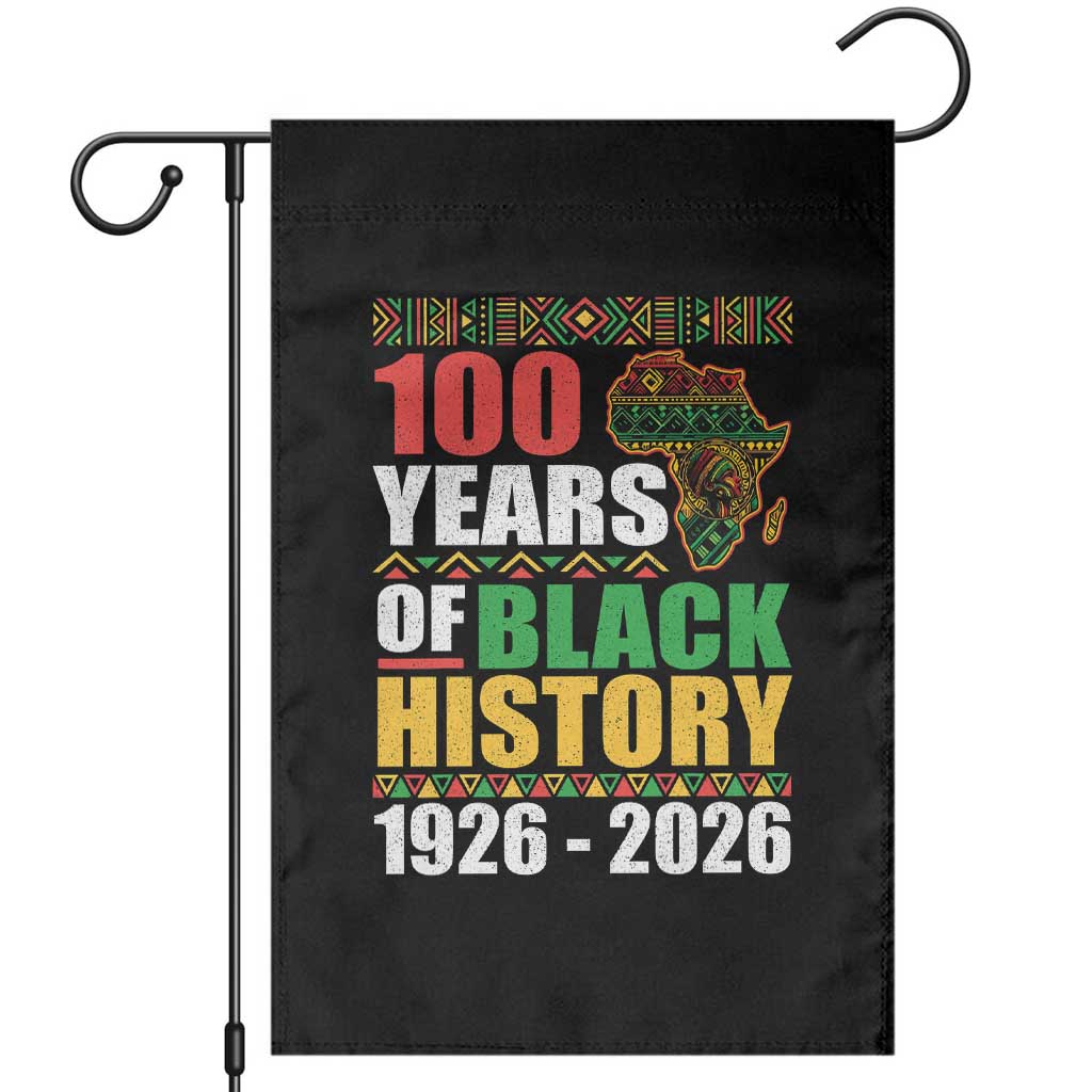 100 Years Of Black History 1926 2026 Centennial Garden Flag Africa Map TS11 Black Print Your Wear
