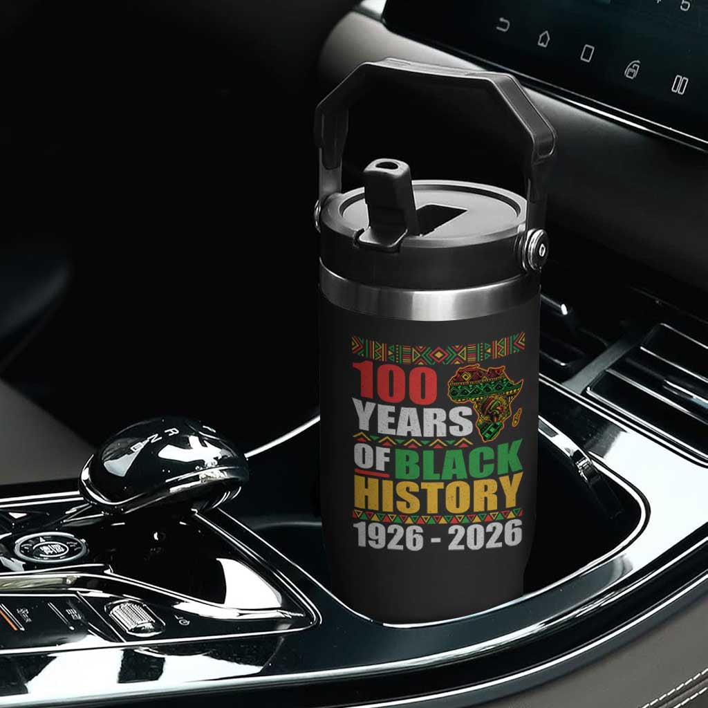 100 Years Of Black History 1926 2026 Centennial Flip Straw Tumbler Africa Map TS11 Print Your Wear