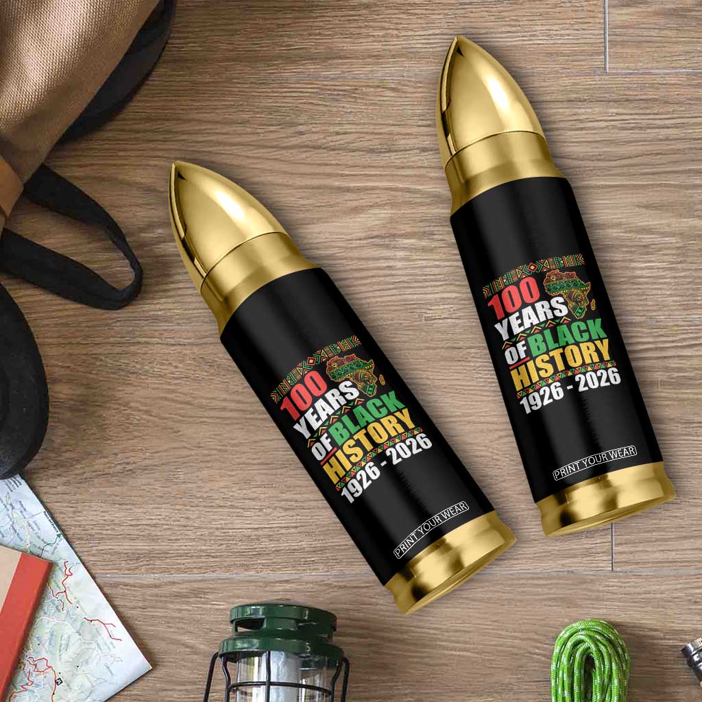 100 Years Of Black History 1926 2026 Centennial Bullet Tumbler Africa Map TS11 Print Your Wear