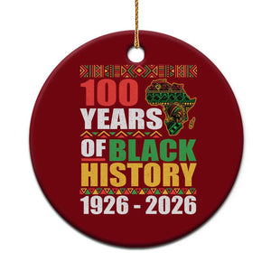 100 Years Of Black History 1926 2026 Centennial Ceramic Ornament Africa Map TS11 1pc Red Print Your Wear
