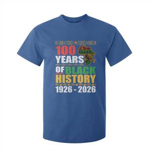 100 Years Of Black History 1926 2026 Centennial T Shirt For Kid Africa Map TS11 Royal Blue Print Your Wear
