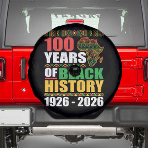 100 Years Of Black History 1926 2026 Centennial Spare Tire Cover Africa Map TS11 Black Print Your Wear