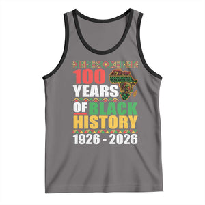 100 Years Of Black History 1926 2026 Centennial Tank Top Africa Map TS11 Deep Heather Black Print Your Wear