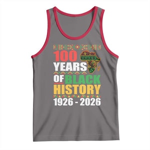 100 Years Of Black History 1926 2026 Centennial Tank Top Africa Map TS11 Deep Heather Red Print Your Wear