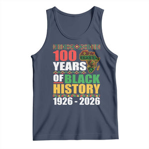 100 Years Of Black History 1926 2026 Centennial Tank Top Africa Map TS11 Navy Print Your Wear