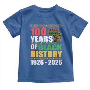 100 Years Of Black History 1926 2026 Centennial Toddler T Shirt Africa Map TS11 Royal Blue Print Your Wear