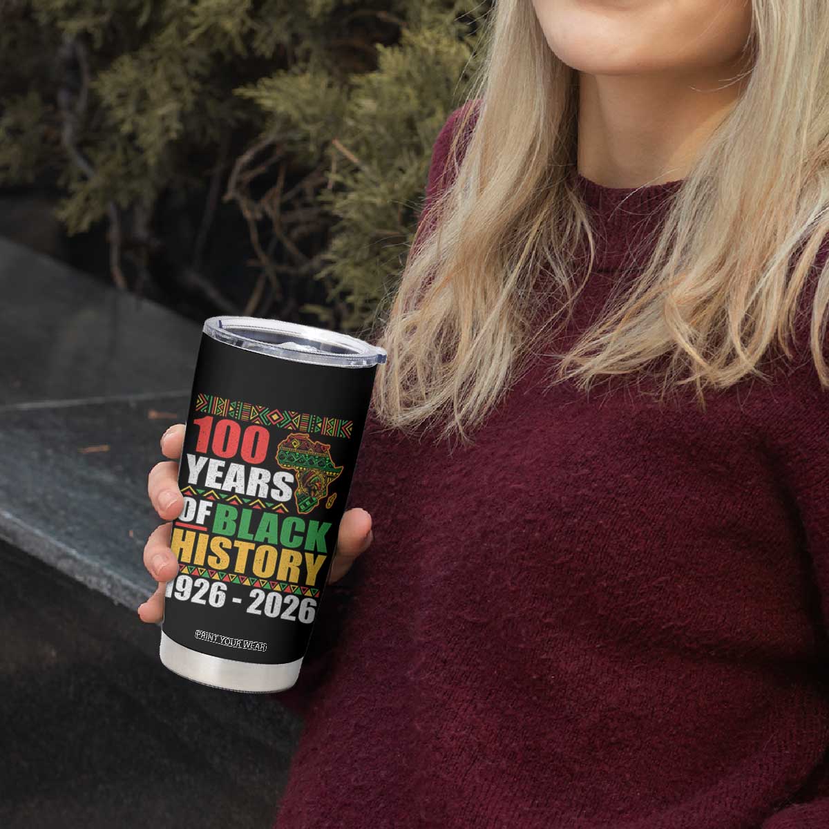 100 Years Of Black History 1926 2026 Centennial Tumbler Cup Africa Map TS11 Print Your Wear