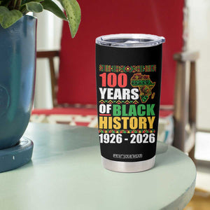 100 Years Of Black History 1926 2026 Centennial Tumbler Cup Africa Map TS11 Print Your Wear
