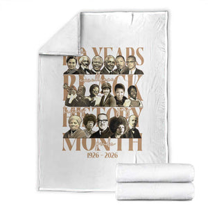 100 Years Of Black History Month Throw Blanket African American Historical Figures TS11 White Print Your Wear
