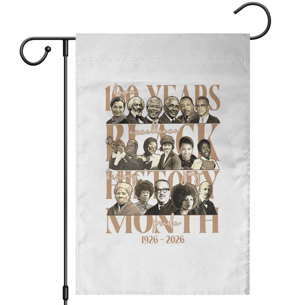 100 Years Of Black History Month Garden Flag African American Historical Figures TS11 White Print Your Wear