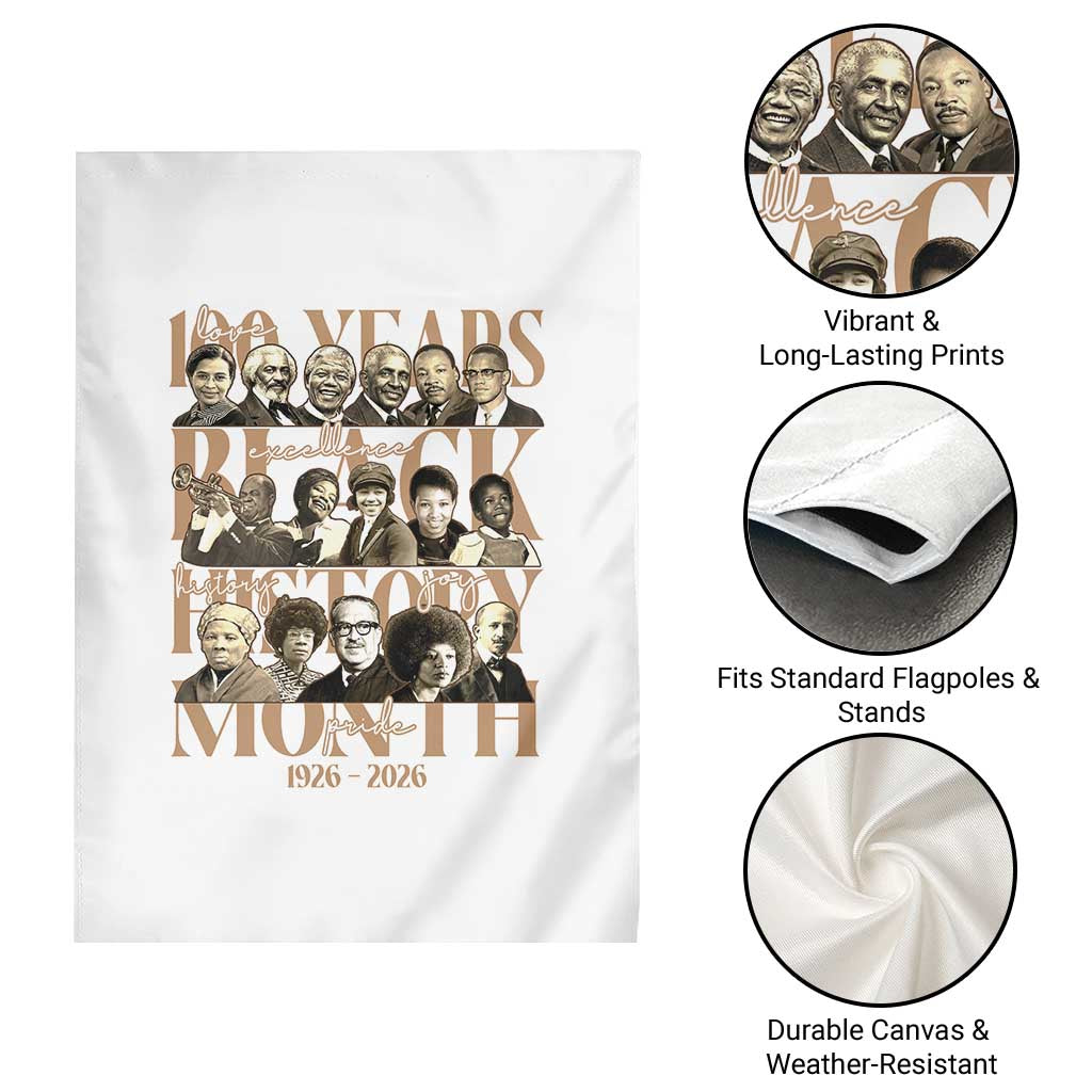 100 Years Of Black History Month Garden Flag African American Historical Figures TS11 Print Your Wear