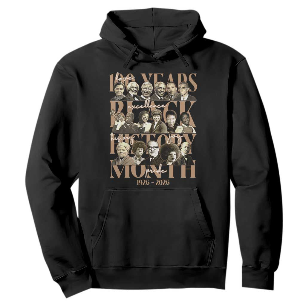 100 Years Of Black History Month Hoodie African American Historical Figures TS11 Black Print Your Wear