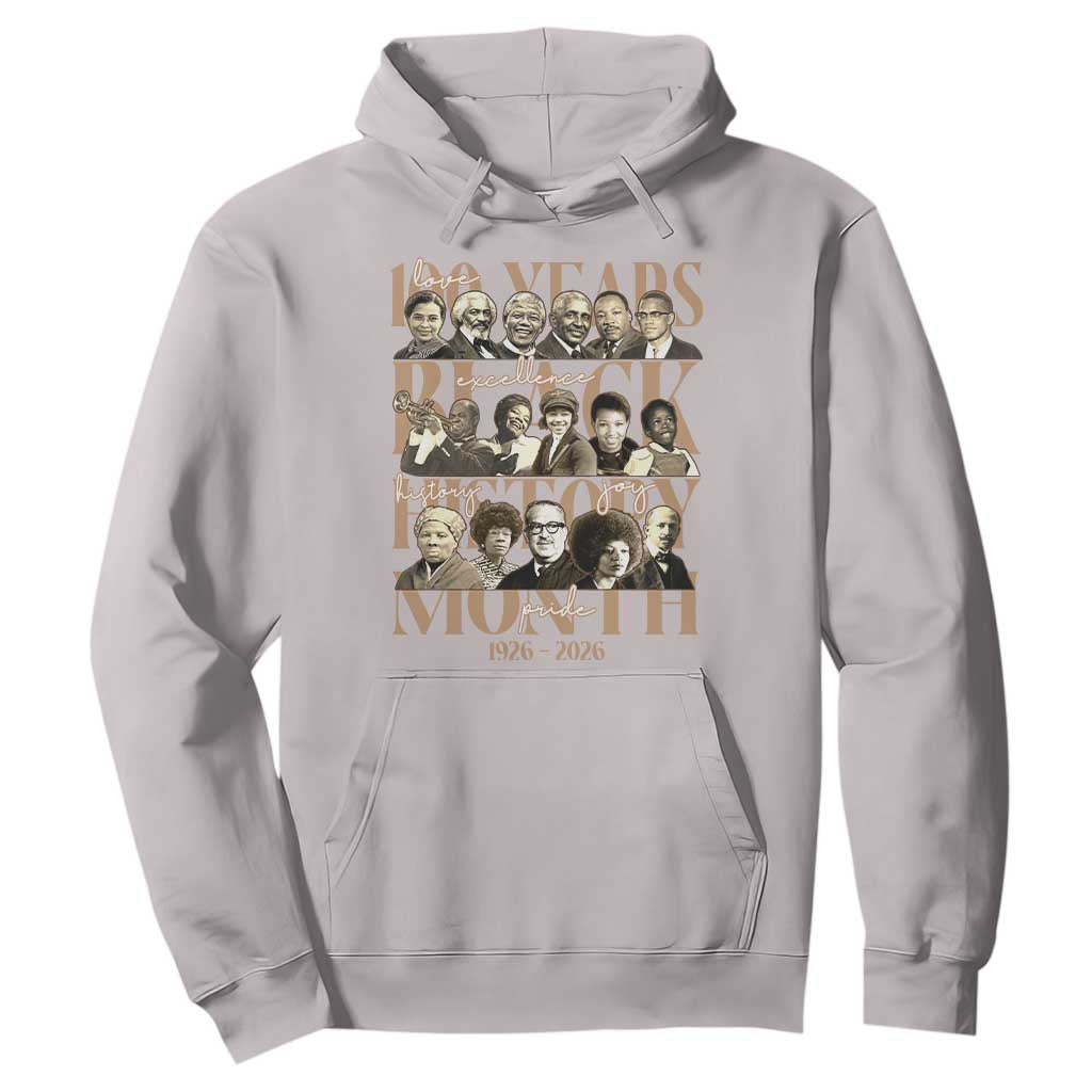 100 Years Of Black History Month Hoodie African American Historical Figures TS11 Ice Gray Print Your Wear