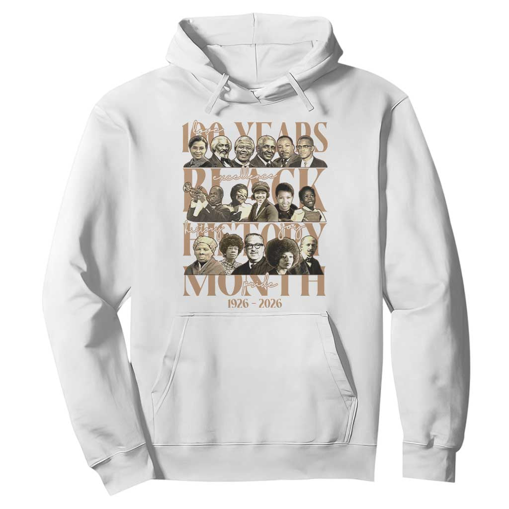 100 Years Of Black History Month Hoodie African American Historical Figures TS11 White Print Your Wear