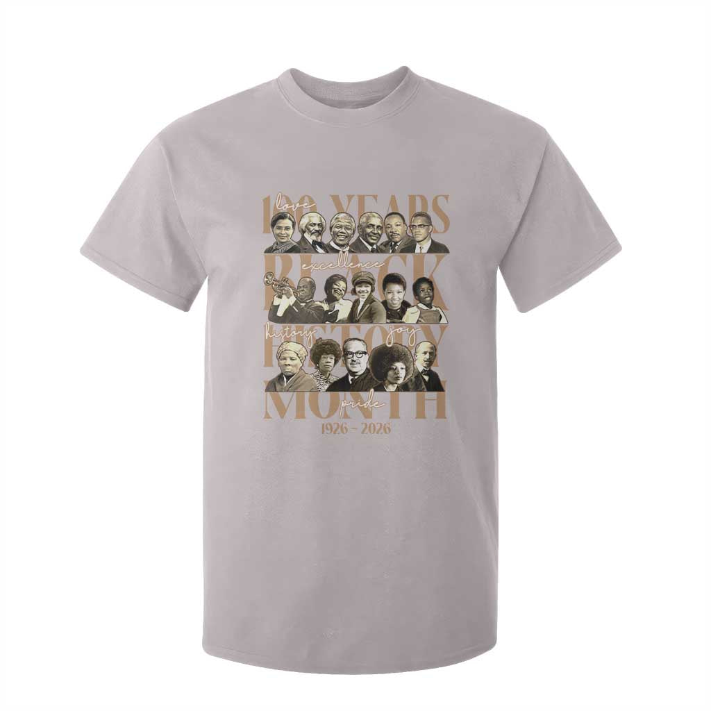 100 Years Of Black History Month T Shirt For Kid African American Historical Figures TS11 Ice Gray Print Your Wear