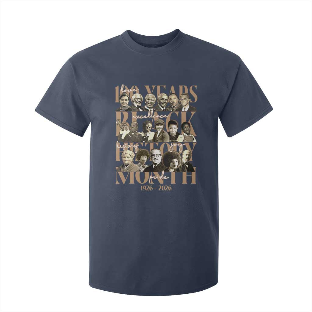 100 Years Of Black History Month T Shirt For Kid African American Historical Figures TS11 Navy Print Your Wear