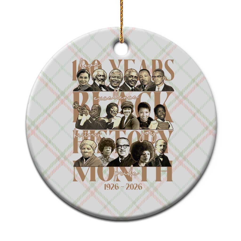 100 Years Of Black History Month Ceramic Ornament African American Historical Figures TS11 1pc Christmas Plaid Print Your Wear