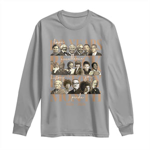 100 Years Of Black History Month Long Sleeve Shirt African American Historical Figures TS11 Sport Gray Print Your Wear