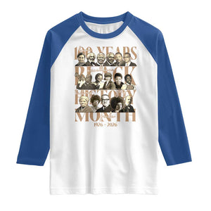 100 Years Of Black History Month Raglan Shirt African American Historical Figures TS11 White Royal Print Your Wear